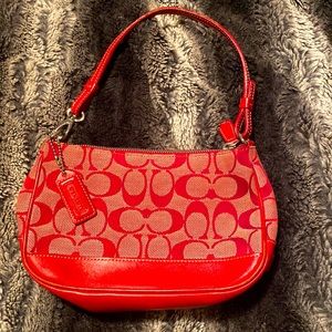 Authentic red Coach purse